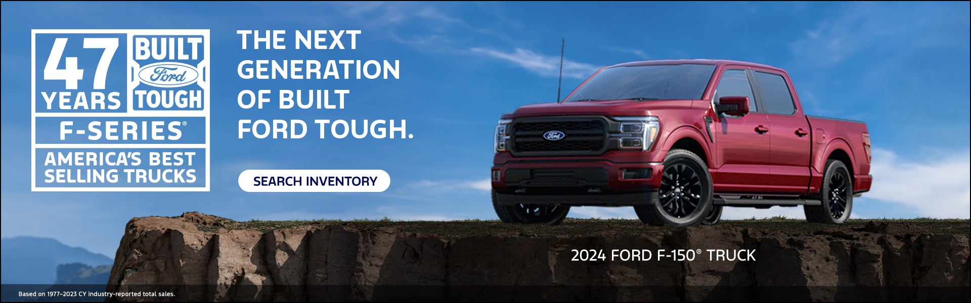 47 years f-series best selling banner f-150